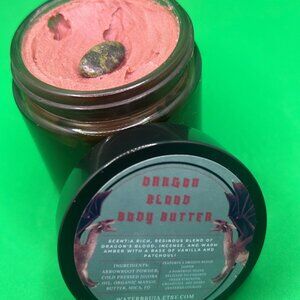 Dragon Blood Body Butter, Infused With Dragon Blood Jasper Stone, Mango Butter